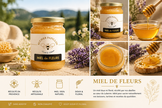 MIEL DE FLEURS RUCHER PAPILLON