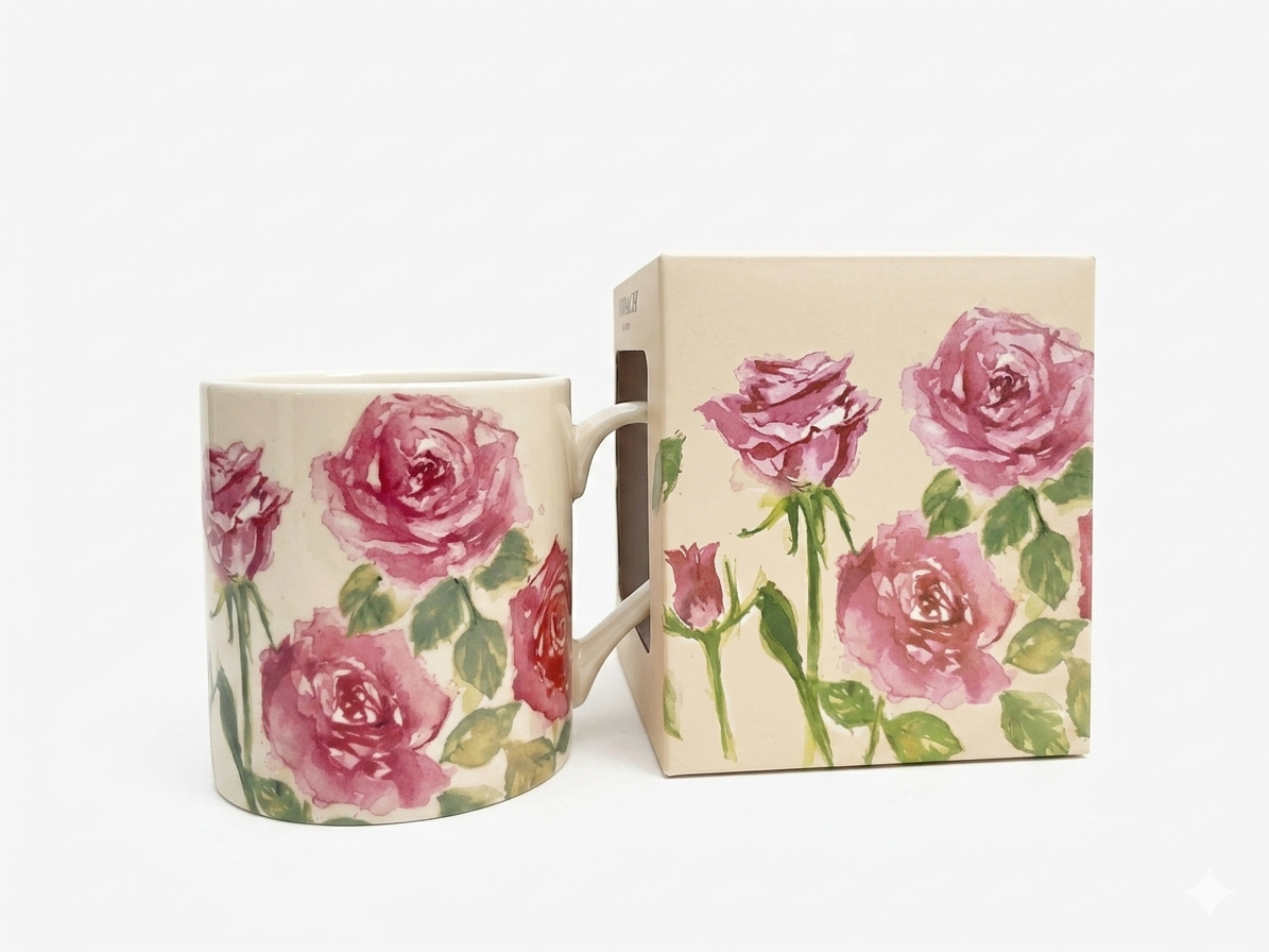 MUG FLEURS ROSES gainsboroughgiftware